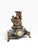 Antique French Bronze & Marble Art Nouveau Clock Set - La Nuit Madrassi For Sale - Image 4 of 7