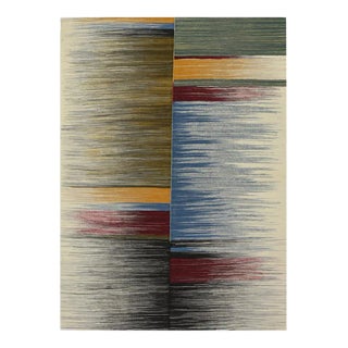 Handwoven Flatweave Scandinavian Style Persian Kilim Rug 5’0″ X 6’10” For Sale