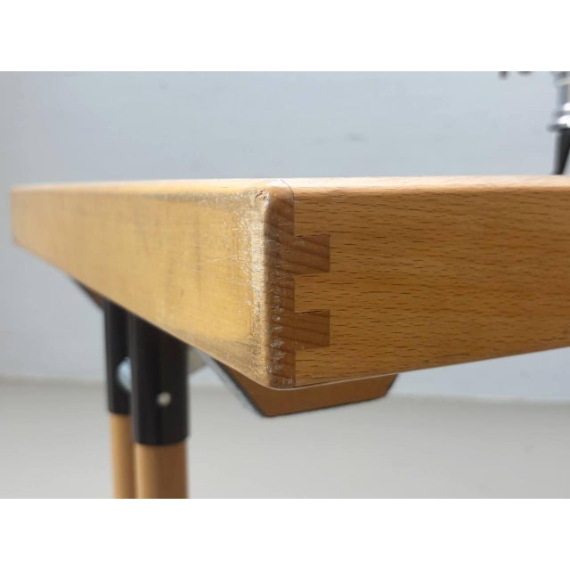 Folding Tables in Beech and Steel from Hiller For Sale - Image 10 of 15