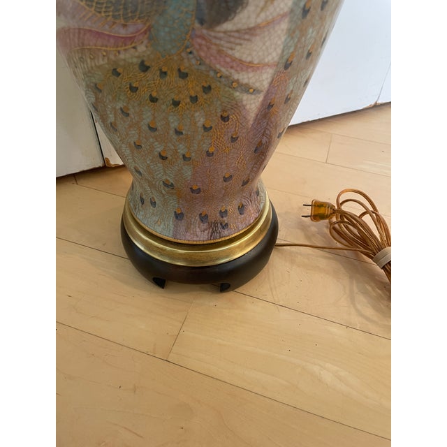 Stunning vintage porcelain table lamp by renowned high-end lighting maker Frederick Cooper Chicago. This beautiful...