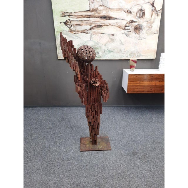 Brutalist and Decorative Iron Art Sculpture, 1970s For Sale - Image 13 of 13