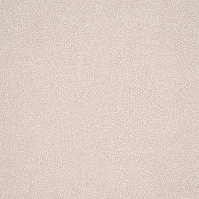 SAMPLE - Schumacher Dunbar Shagreen Vinyl Wallpaper In Alabaster For Sale