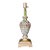 Art Nouveau, Victorian, Neoclassical, English Traditional, Chintz William Morris Floral Urn Form Ceramic Table Lamp Base For Sale