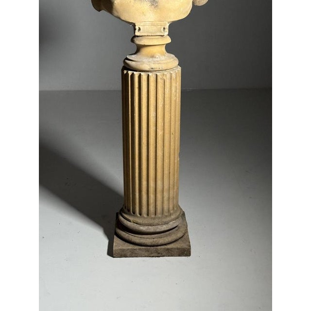 Unknown, Antinous Bust on pedestal, 20th Century, Stone For Sale - Image 9 of 18