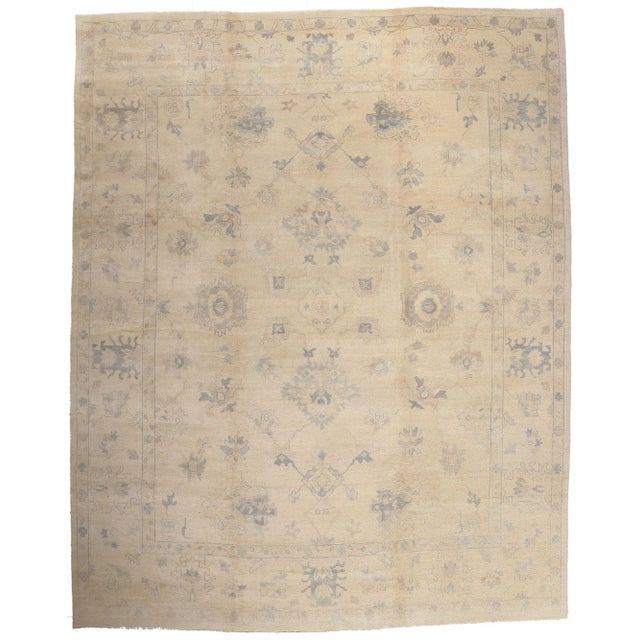 Vintage Soft Color Oushak Rug - 11'10 X 14'11 For Sale - Image 10 of 10