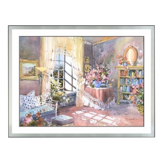 Late 20th Century The Library Painting, Marilyn Simandle For Sale