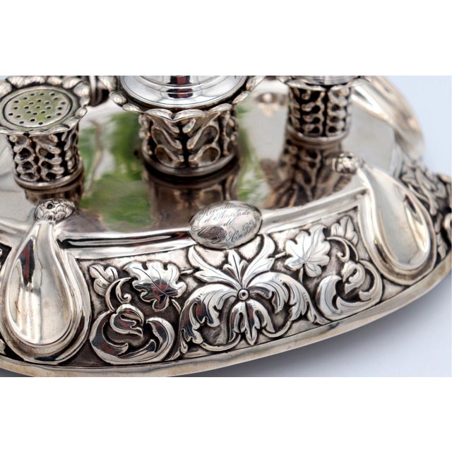 Silver Inkwell with Bell and Sandpit For Sale - Image 4 of 6