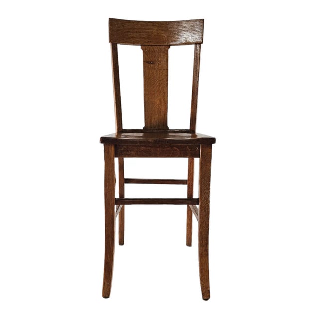 This chair is in beautiful original condition. It is an odd size as children at dining tables used to be a thing in Early...