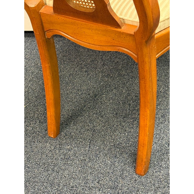 Brown Late 20th Century French Cane Back Dining Chairs - Set of 6 For Sale - Image 8 of 12