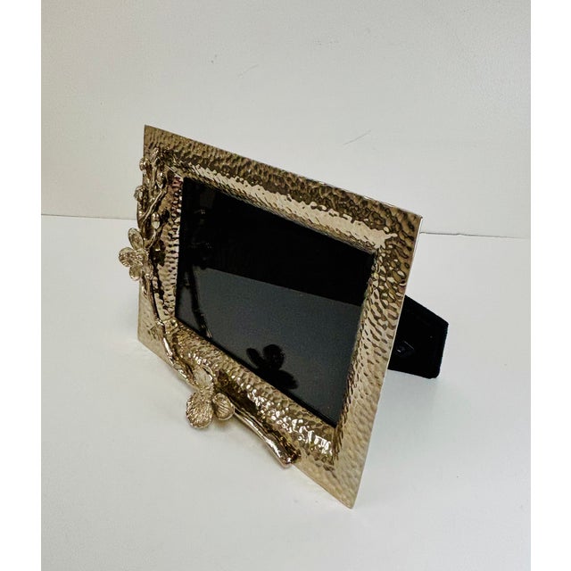2010s Michael Aram 'White Orchid' Silvertone Metal Frame For Sale - Image 5 of 7