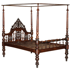 Carved 4-Poster Bed, 1780s