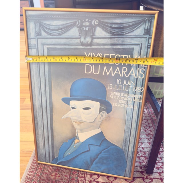 Vintage 1982 Paris Festival Du Marais Poster by Stanislas Bouvier For Sale - Image 9 of 10