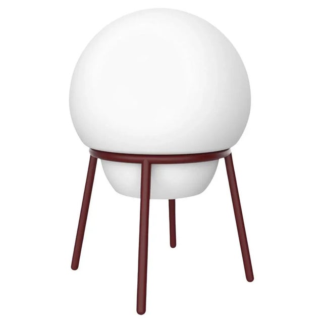 Lace Burgundy 50 Low Lamp by Mowee For Sale - Image 6 of 6