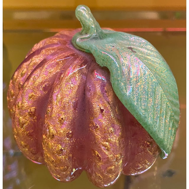 Italian Murano Glass Pumpkin Circa 1960s For Sale - Image 3 of 12