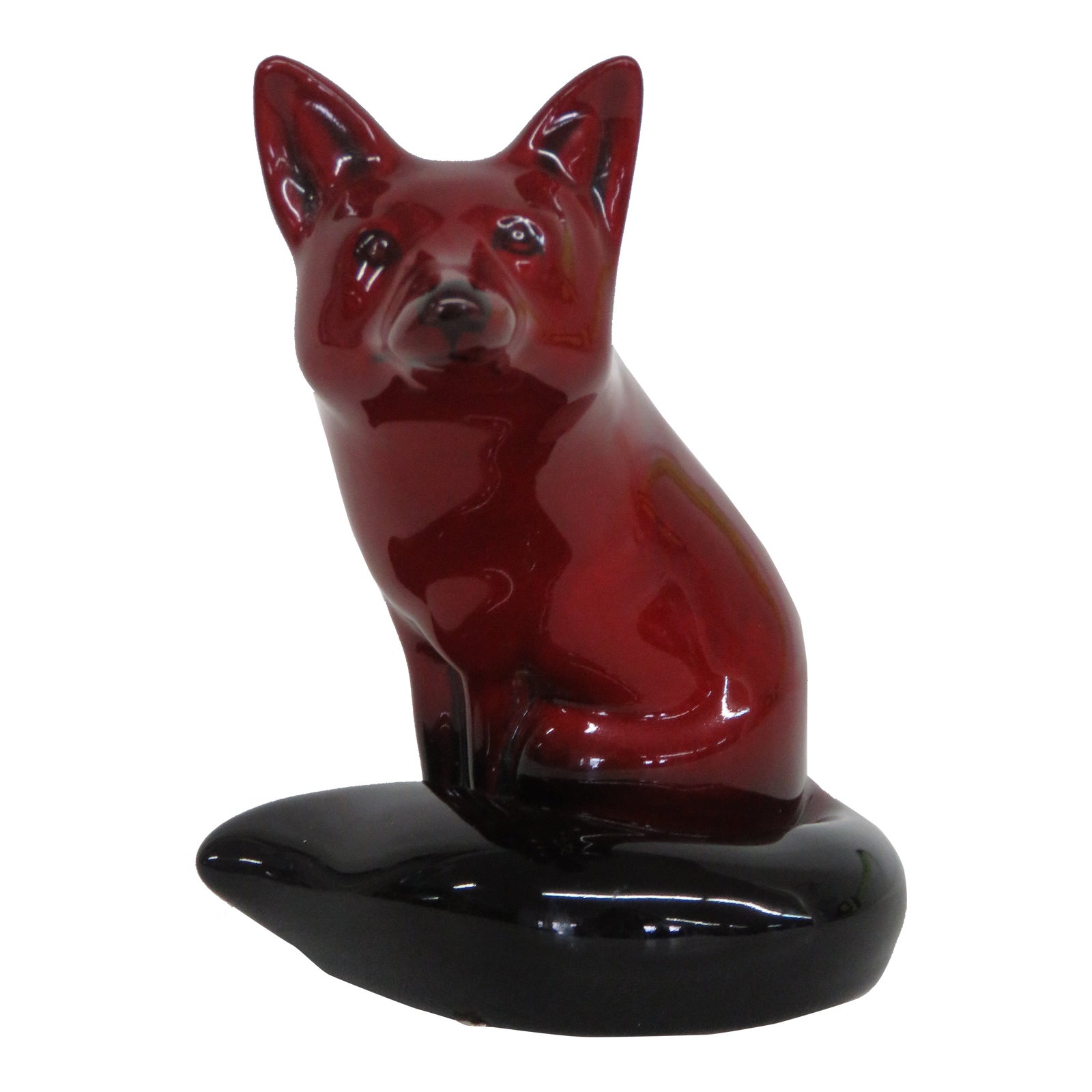 Royal Doulton Flambe Sitting Fox Hn130 Bone China Porcelain Figurine