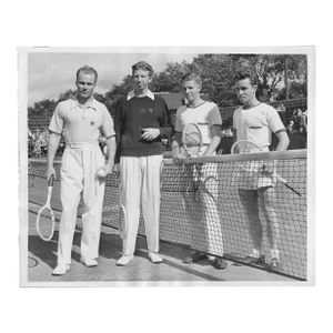 1938 Men's Tennis Photograph of Don Budge and Gene Mako