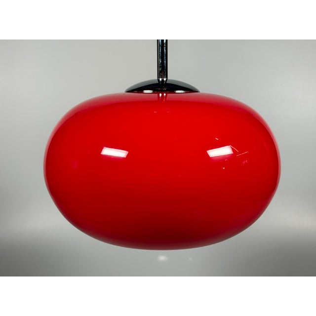 Metal Space Age Glass Pendant Lamp, 1970s For Sale - Image 7 of 18