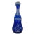 Vintage Cobalt Blue Lead Cut Crystal Decanter For Sale