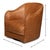 Barrel-Back Swivel Lounge Chair, Chestnut Brown Leather For Sale - Image 12 of 12
