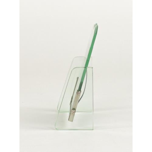 Mid-Century Picture Frame in Glass and Steel attributed to Fontana Arte, Italy, 1950s For Sale - Image 6 of 15