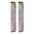 Contemporary rectangular wall sconces made in clear and blue “graniglia” murano glass - set of two the metal frame in a...