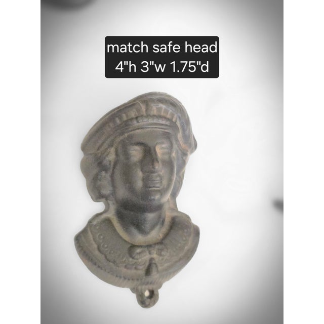 Victorian Vintage Cast Iron Brackets Tazza and Match Holder For Sale - Image 3 of 10