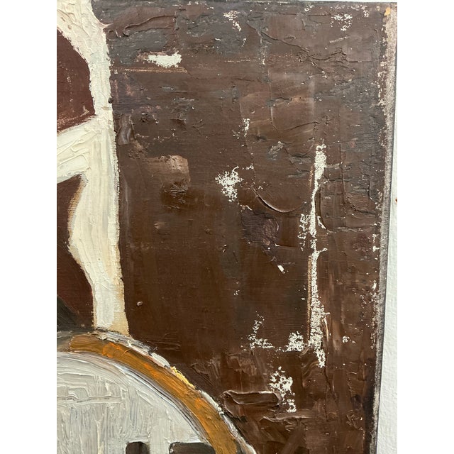 Midcentury Cubist Still Life Painting For Sale In Providence - Image 6 of 12