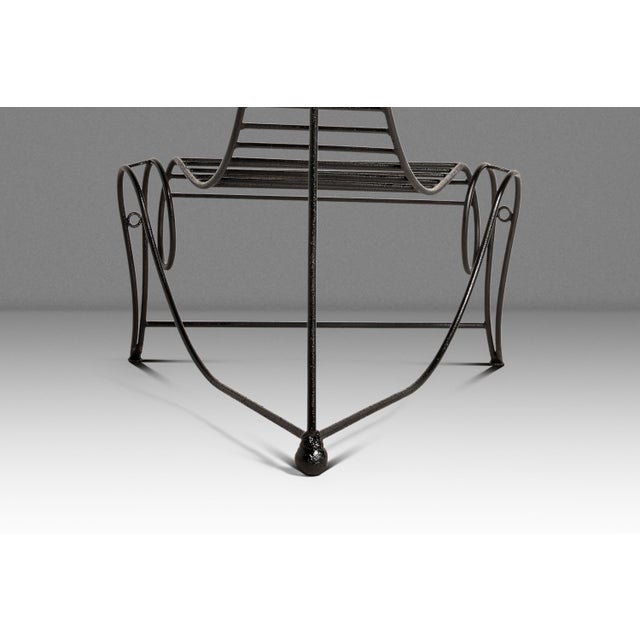 Black Oversized Modernist Wrought Iron Sculptural "Spine Chair" in the Manner of Andre Dubreuil, United States, C. 1980s For Sale - Image 8 of 18