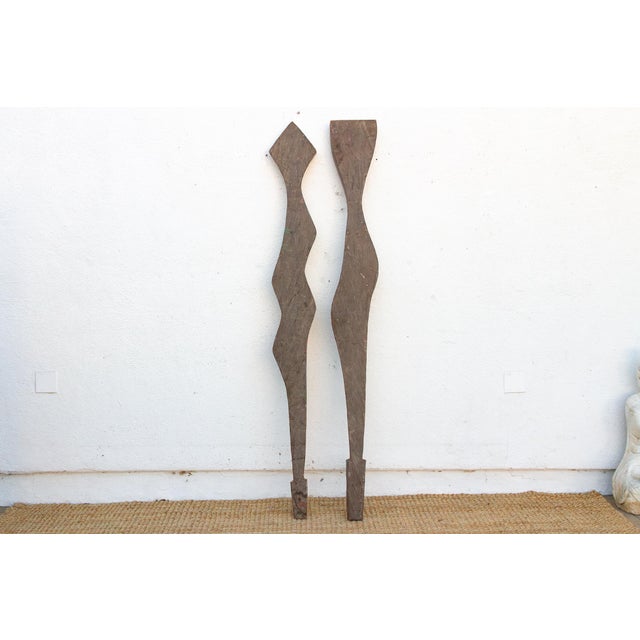 Pair of African Bwa Sun & Serpent Tall Totem For Sale - Image 10 of 11