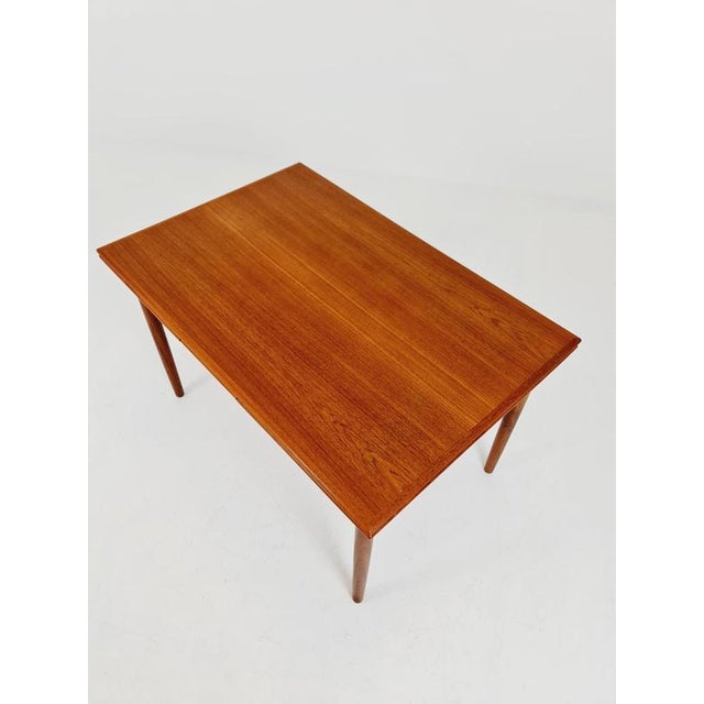 Danish Dining Table Rectangular Teak Table with Two Extension Leaves by N&R Möbler, Denmark, 1960s For Sale - Image 12 of 18