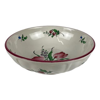 Small Salad Bowl Reverbère Model with Tulip Motif by Kg Lunéville 1980s For Sale