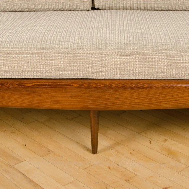 Brown Mid-Century Modern Walnut Sofa C 1950s For Sale - Image 8 of 13