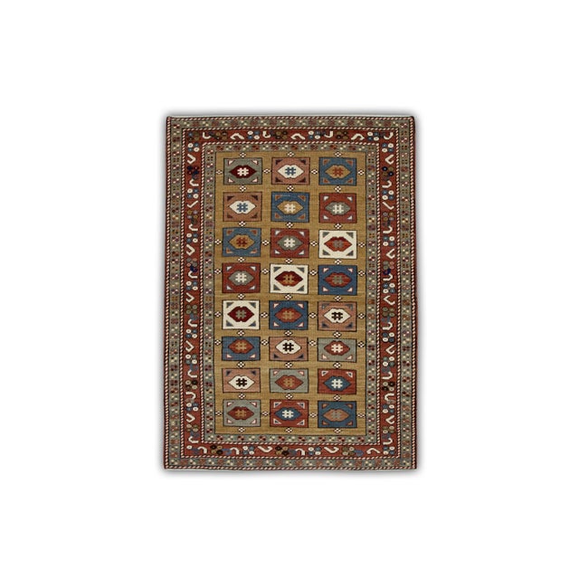 1960s Red Multicolor Vintage Turkish Rug 3'5" X 5'4" For Sale In Houston - Image 6 of 6