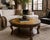 Mid 20th Century Old World Tobacco Walnut Coffee Table With Verdigris Metal Inset Top For Sale - Image 4 of 4