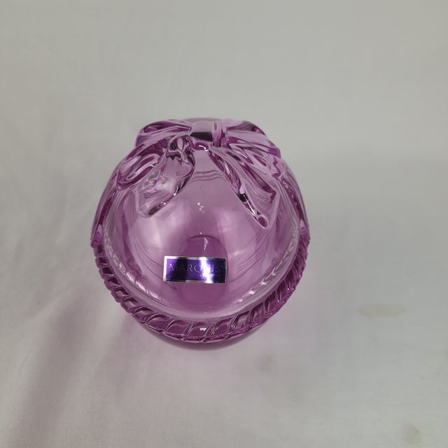Marquis by Waterford Heritage Purple Lead Crystal Egg Box crafted in Germany. This elegant two-piece trinket dish features...