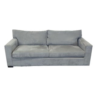 Crate and Barrel 3-Seat Modern Gray Sofa For Sale