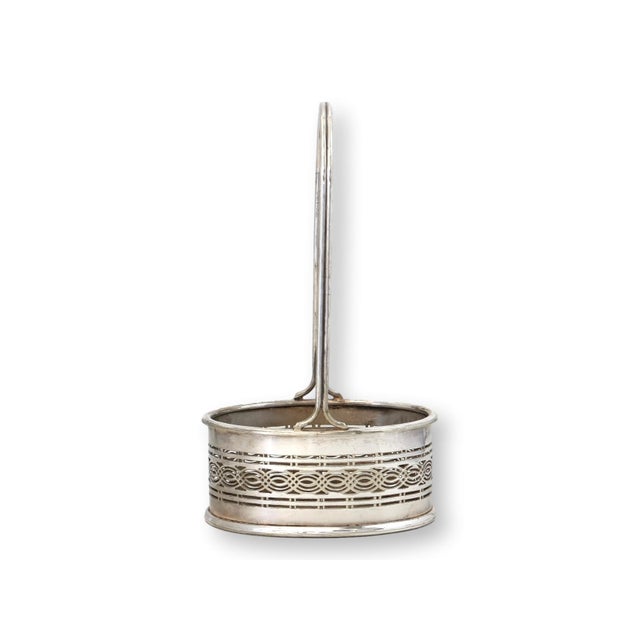 English Harrods London Hulking & Heath Silverplate Basket For Sale - Image 3 of 4
