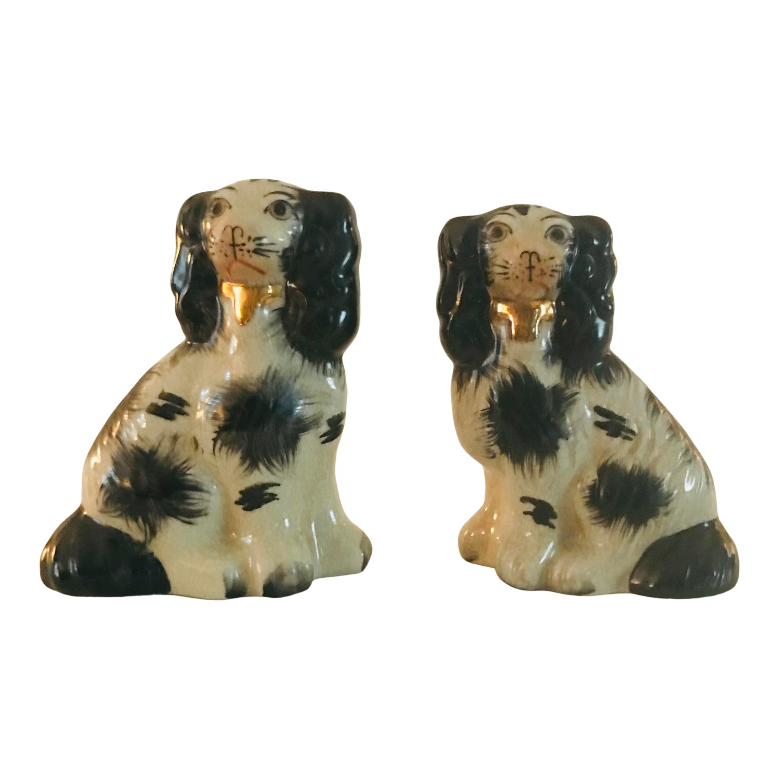 Late 20th Century Spaniel Porcelain Mantle Dogs a Pair Chairish
