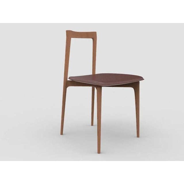 Not Yet Made - Made To Order Modern Linea 625 Grey Chair in Leather and Wood by Collector Studio For Sale - Image 5 of 5