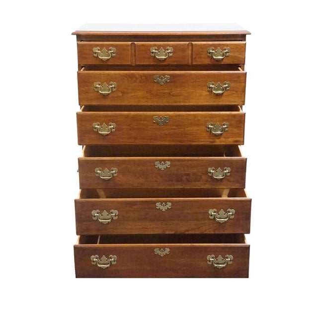 Wood Pennsylvania House Solid Cherry Traditional Style 35" Chest on Chest For Sale - Image 7 of 14