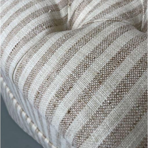 Tufted Ottoman With Skirt For Sale - Image 4 of 6