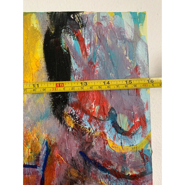 Early 21st Century Contemporary Modern Abstract Mixed-Media Painting on Canvas For Sale - Image 5 of 8