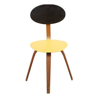 No. 3 Chair in Bent Beechwood and Plywood by Hugues Steiner for Steiner Paris, 1950s For Sale