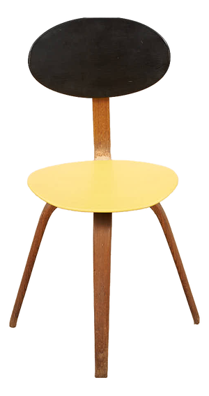 No. 3 Chair in Bent Beechwood and Plywood by Hugues Steiner for Steiner Paris, 1950s
