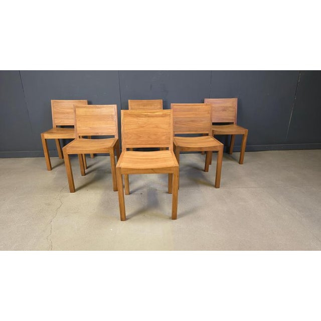 Vintage Teak Dining Chairs, 1980s, Set of 6 For Sale - Image 14 of 16