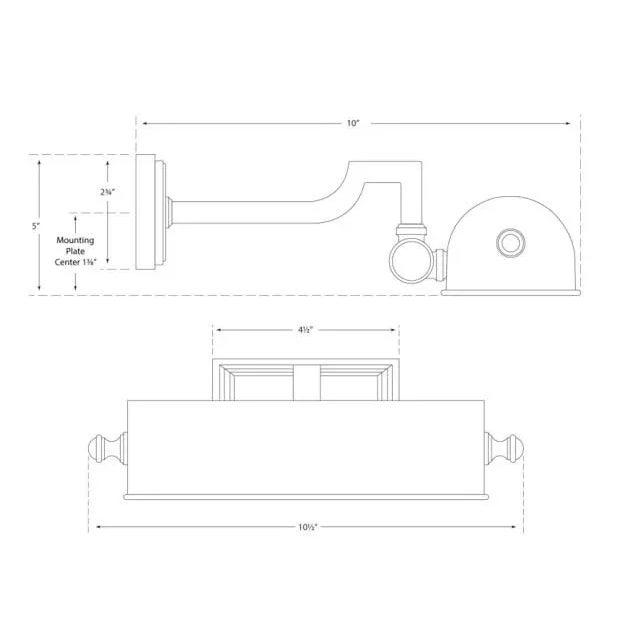 Traditional Alexa Hampton for Visual Comfort Signature Dean 9" Picture Light in Brushed Nickel For Sale - Image 3 of 3