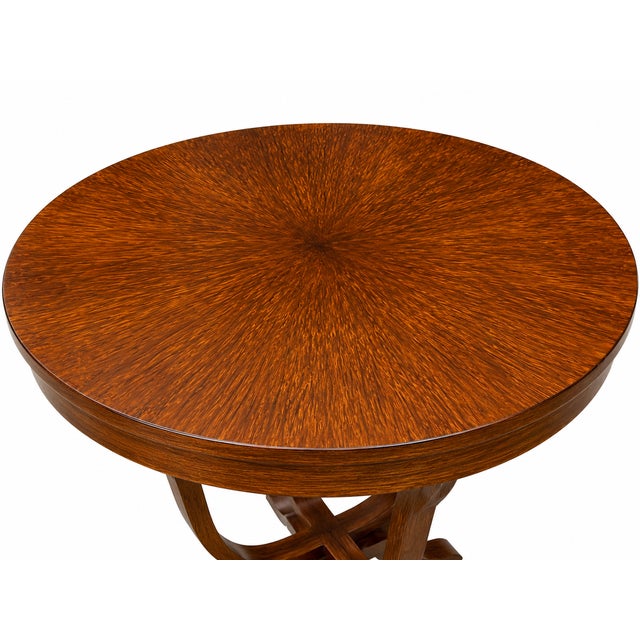 Round Wooden Pedestal Table By Artifacts International 3"10"R X 2'10.5"H Table is made of solid alder with custom finish....