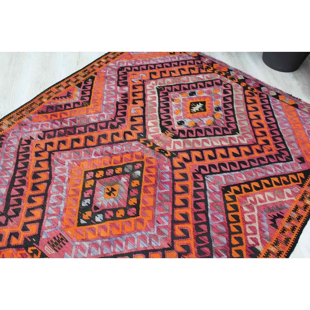 Textile 1960's Nomadic Kilim Rug - 55.5"x152.5" For Sale - Image 7 of 11