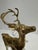 Metal Rare and Elegant Vintage Brass Stag With Textured Fur and No Spots For Sale - Image 7 of 8