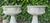Weathered Garden Urns on Plinths, 1930, Set of 2 For Sale - Image 4 of 9